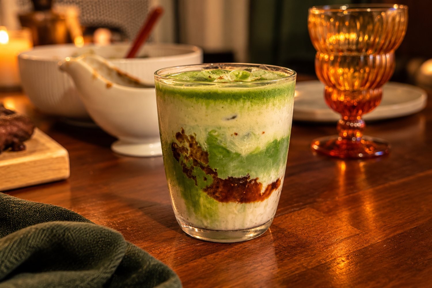 Fig matcha latte
